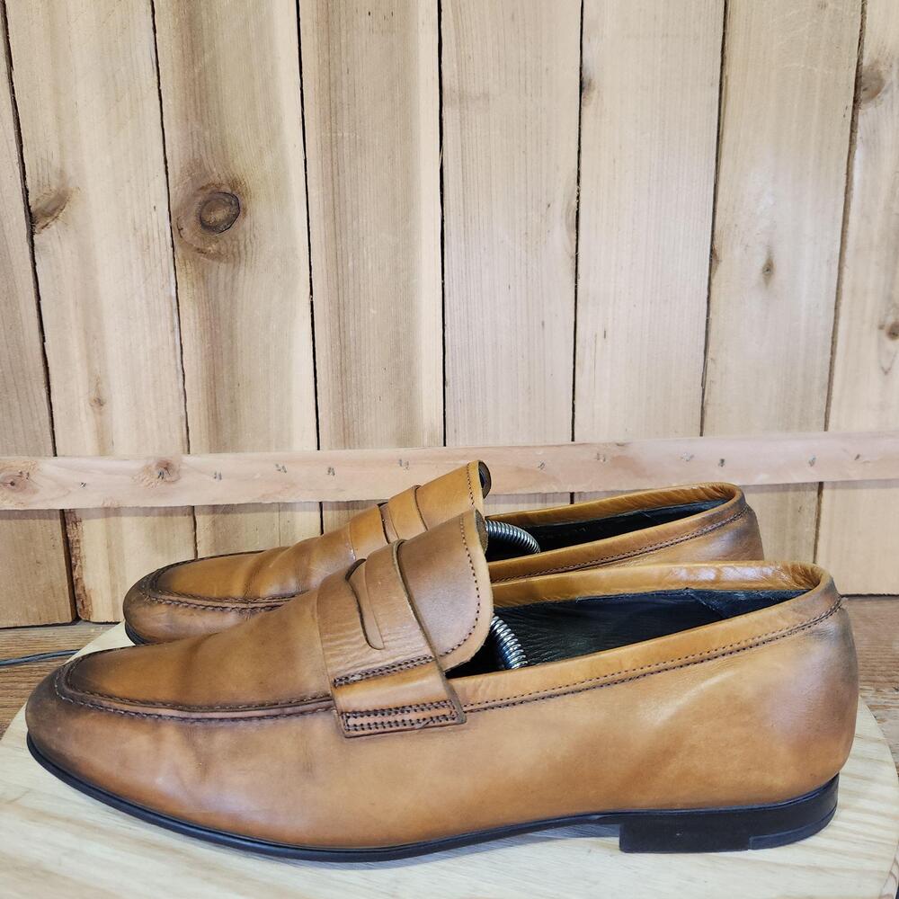 To Boot New York Portofino Loafers Shoes Mens 11 Brown Leather Slip On Dress